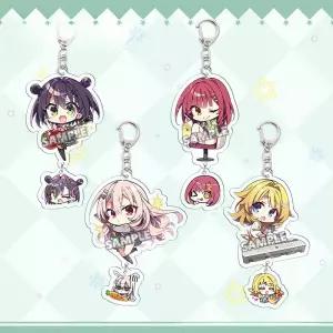 라임라이트 레모네이드 잼 캐릭터 프린팅 아크릴 키 체인 홀더 열쇠고리