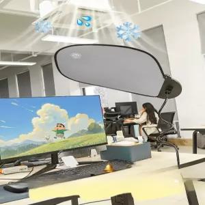 나뭇잎 캐노피 사무실 에어컨바람 형광등가리개 가림막