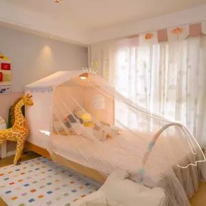 침대 캐노피 공주 인테리어 커텐 커튼 침실 모기장