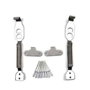 Zcargel 자동차 유니버설 트렁크 스프링 후크, 2개 스테인리스 스틸 후드 래치 패스너 보닛 잠금 키트 클립 튜닝 패널 레이싱 스타일링