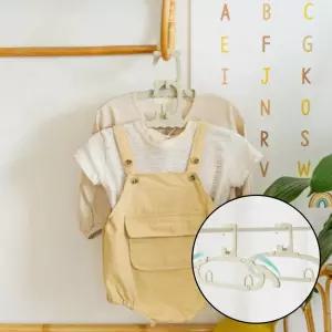 신생아 어린이 유아 옷걸이 길이조절 미끄럼 방지 논슬립 옷장 건조