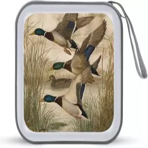 오리 사냥 청둥오리 날리기 CD/DVD 케이스 홀더 지갑 보관 바인더 자동차 홈 오피스 여행용 40 용량