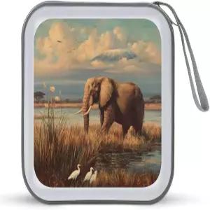 빈티지 엘리펀트 리드 CD 보관 케이스 DVD 홀더 박스 휴대용 디스크 정리함 40대의 자동차 홈 여행용 용량