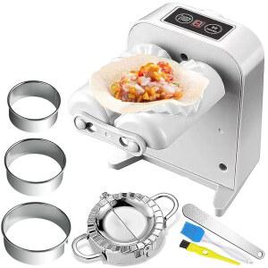 전기 만두 제조기 충전식 자동 만두 제조기 몰드 2 모드, 엠파나다 제조기 프레스, 도프 커터, 스푼이 포함된 가정용 간편 퀵 만두 피 기 제조기