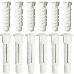 TV 마운트용 12PCS 콘크리트 벽 앵커 시멘트/벽돌 벽용 10x50mm 및 10x60mm 플라스틱 볼트 100 버진 PP