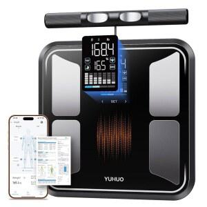 체중을 위한 YUHUO 스마트 체중계, BMI, 체지방, 근육량, 분절 분석을 전신 성분 포함한 8전극 이중 주파수