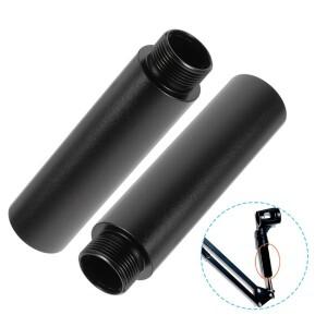 2개 마이크 스탠드 연장 튜브 58 데스크 알루미늄 합금 막대 금속 어댑터 포함  녹음용