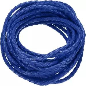 M 미터XITY 원형 땋은 가죽 코드 5야드 4mm 4줄 인조 끈 로프 볼로 타이 5미터 길이의 보석 제작/DIY 공예