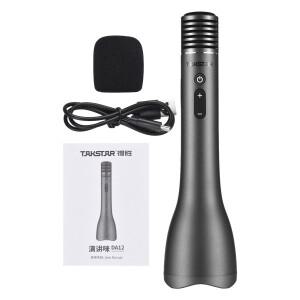 TAKSTAR 3in1 무선 마이크 앰프 스피커 BT 12W 휴대용 휴대용 5 기어 노래방 회의용 조절 가능한 볼륨