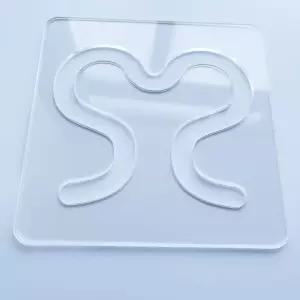 미앤더 퀼팅 템플릿 가정용 기계에서 자유로운 움직임 퀼팅을 위한 아크릴 자 (패턴 A)