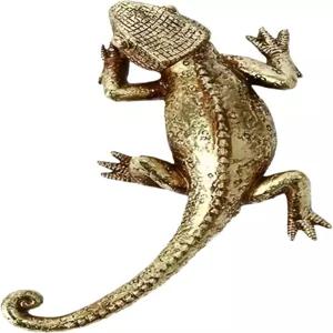 럭키선데코QZ 골드 도마뱀 벽 장식 곤충 조각품 3D 걸이 꿀 꿀벌 벌레 피규어 아트워크 (골드 G)