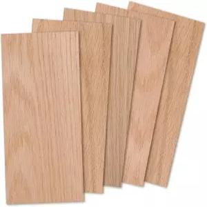 레드 오크 우드 시트 4x8인치 1/8인치 두꺼운 목재 보드용 솔리드 패널 베니어 플랭크 - 크래프티프