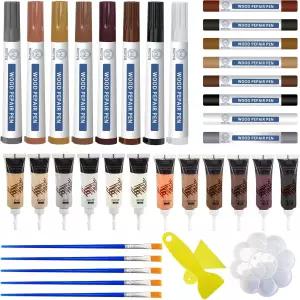 NHYZBXY 멀티 컬러 우드 필러 키트 가구 및 바닥재 전문 수리 무독성 속건 퍼티(도구 포함)