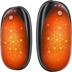 20시간 난방 시간 AI 핸드 워머 충전식 2팩 6000mAh 휴대용 포켓 히터 골프 액세서리 캠핑 필수품 남성
