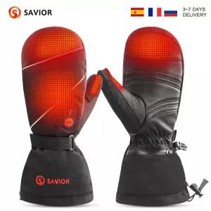 구세주 가열 장갑 배터리 열 오토바이 염소 가죽 3 기어 Wamer 제어 방수 전기