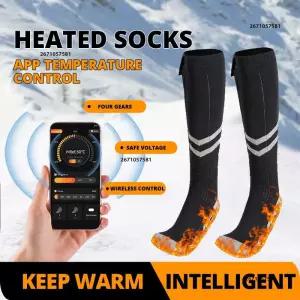 전기 난방 스키 양말 앱 제어 가열 5000mAh 배터리 겨울용 열선 발 워머 스포츠 남성용