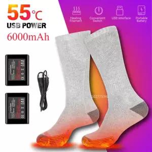 전기 가열 양말 열 남성 여성용 발 워머 겨울용 따뜻한 야외 스포츠 사이클링 스키용