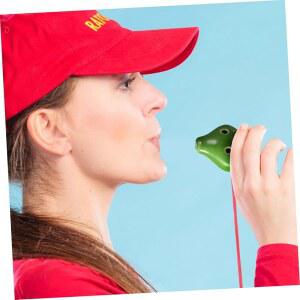 Toddmomy 미니어처 세라믹 오카리나 알토(랜야드 연습 악기 초보자 선명한 사운드 악보 펜던트 휴대용 및 딸기 및 포함)와 귀여운