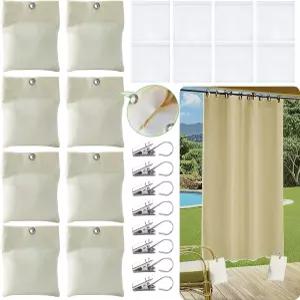 WUBOECE 8팩 야외 커튼 웨이트 파티오 페르골라 카바나 가제보 드레이프 정원 및 바람 부는 날 사용을 위한