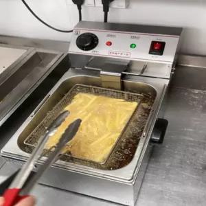 치킨 감자튀김 등을 튀기기 위한 이중 탱크가 있는 220V 대용량 전기 튀김기 AE