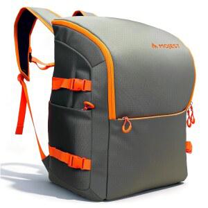 eAj 모제스트 55L 스키 부츠백 백팩, 6개의 포켓, 인체공학적 디자인, 방수 스키 스노보드 부츠백, 재킷, 헬멧, 고글, 장갑 및 액세서리를 포함한 보관 장비, 활강 스키에 적합합니다