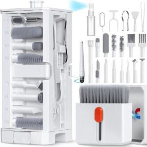 충전 포트 클리너가 포함된 32 전자 스타일러스 휴대폰 이어버드 에어팟 카메라 브러시 키보드 키보드 도구 화이트 청소 키트 IN 스피커 SIM 맥북 렌즈