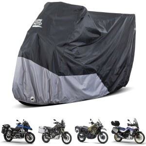 케미모토 헤비 듀티 420D 1290 KLR650 트윈 테네레 어드벤처, 커버 아프리카 아웃도어 방풍 700 방수 구멍 및 트랜스알프 포함 GS V-스트롬 R1250 모터사이클 잠금 슈퍼 버클 전천후