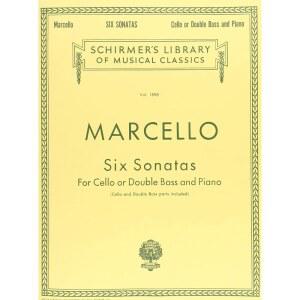 마르셀로: 첼로 또는 더블 베이스 모음집 클래식 솔로 고전 | | 악보 위한 레퍼토리 피아노를 부품 및 악보 쉬르머 - 1898권 바로크 개의 여섯 중급 소나타 도서관 현악