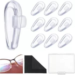 안경용 안경 코 패드 5쌍 밀기 에어 피스클리어 교체 청소용 챔버 실리콘 비슬립 142mm