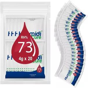 HumidiCure 73 RH 양방향 습도 팩 향과 용기용 개별 섬유로 패키지 풍미 20팩 무염각각 4그램 목재 보존