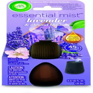 에어 윅 에센셜 미스트 리필 1캔트 라벤더 및 아몬드 블라썸 오일 디퓨저 방향제