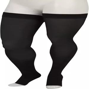 주조 베이직 4411 허벅지 높이 1520mmHg 오픈 토 압박 스타킹 실리콘 탑 밴드 포함 남녀 쇼트