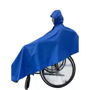 휠체어우비 방수 방풍 두꺼운 망토 포켓 전용 어르신 장애인 비즈니스블랙