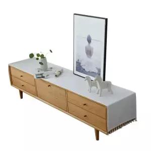 모던 패브릭 거실장 덮개 35x180cm 먼지 TV다이 선반 심플 화이트 수납서랍장