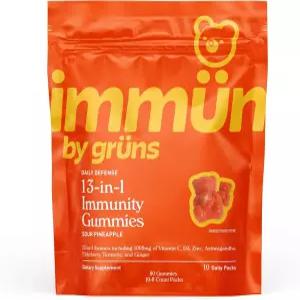 이뮨 바이 그룬스 면역 지원 구미 10팩 13가지 활성 성분 비타민 C 1000mg 아쉬와간다 아연 엘더베리