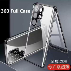 삼성 호환 갤럭시 S25 울트라 S 플러스 엣지 5G 케이스호환용 360도 풀 양면 자석 흡착  강화유리 커버