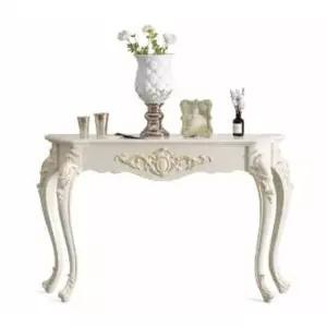 엔틱 미니콘솔 화이트 플라워 복도 인테리어 빈티지