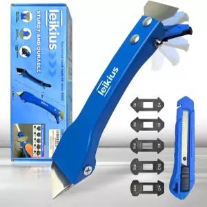 레이키우스 고품질 3 in 1 코킹 도구 세트 욕실 주방 타일 창문 싱크대 조인트용 스틸 실란트 마감 리무버