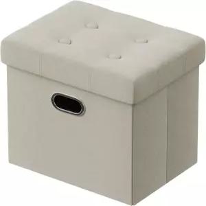 프랜덤 오토만 수납 [1팩] 거실용 뚜껑이 있는 벨벳 접이식 작은 정사각형 발 의자 침실 커피 테이블