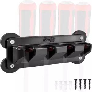 DYVBXS 마그네틱 4 슬롯 프라이 바 홀더 또는 월 마운트 도구 정리함 홈이 있는 디자인 차고 작업장 상자용