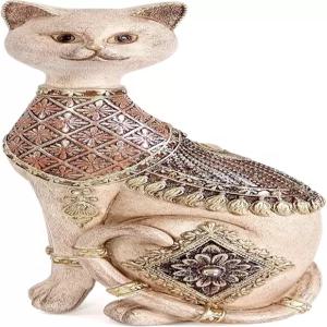 가정 장식용 리쿵 고양이 동상 선반 테이블 책상 욕실 거실 침실 피규어 및 조각품 빈티지 홈 장식 액센트