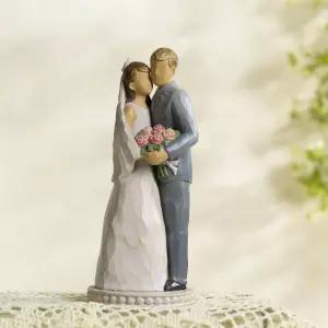 샤인온에글 신랑 신부 동상 6인치 신혼부부 조각 결혼식 홈 데코