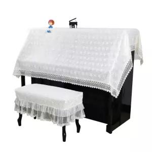 벨벳 피아노커버 세트 의자커버 자수 레이스 건반보호 먼지방지 고급 디지털 그랜드용