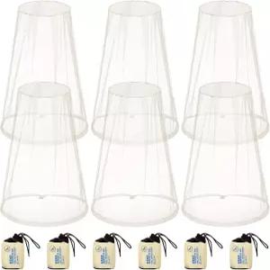 캠핑 하이킹 및 야외 모험을 위한 모자 낚시 도구 곤충 보호를 HESTYA 6팩 모기 머리 그물망 벌레 얼굴