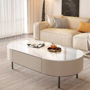 타원형 테이블 거실 낮은 다도상 커피 클래식 소파 미니멀 찻상 낮은테이블 이태리