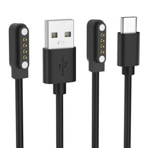 [미국배송] PLAUD 노트 AI 음성 녹음기용 가모렉 충전기 프로용 충전기 교체용 USB-A/C 충전 케이블 코드(3.3피트/1M)