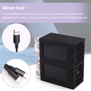 LCNerdminer V2 광부 78KHS2 듀얼 스크린 BTC 솔로 복권 Bitcoin Miner 팬 A 포함