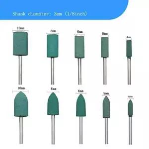 100pcs 로터리 다기능 고무 연마 휠 키트 드레멜 로터리 도구용 연마 마운트 포인트 그라인딩 헤드 세트