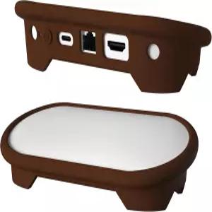 구글 TV 스트리머 4K 스트리밍 장치 2024용 하이 컬러 실리콘 보호 커버 보호용 박스 슬리브(브라운)