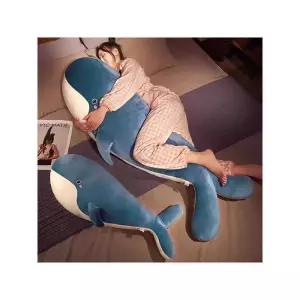 대왕 귀여운 블루 고래 제품 바디필로우 성인애착인형 100cm